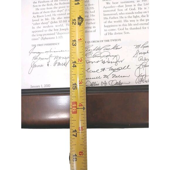 LDS Wall Hanging The Living Christ Proclamation Wood Framed 17x14 Jesus Savior - Picture 5 of 6